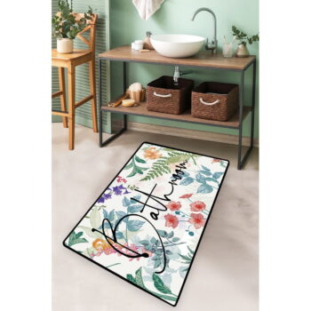 Kúpeľňová predložka 70x120 cm Green In Flower – Foutastic - Image 2
