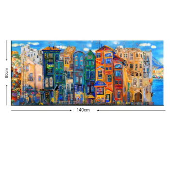 Obraz Tablo Center Colorful Houses, 140 × 60 cm - Image 2