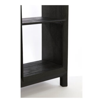 Čierna knižnica z masívneho dreva 95x190 cm Sondrio – Light & Living - Image 7
