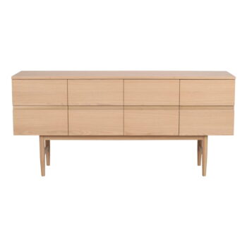 Nízka komoda v dekore duba v prírodnej farbe 160x75 cm Moresby – Rowico