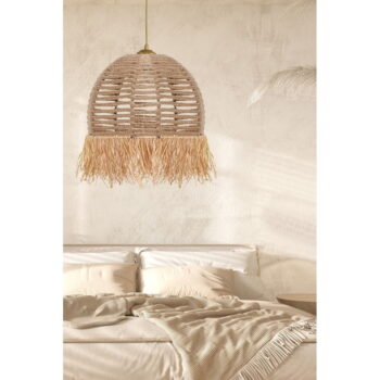 Svetlohnedé závesné svietidlo ø 30 cm – Opviq lights - Image 2