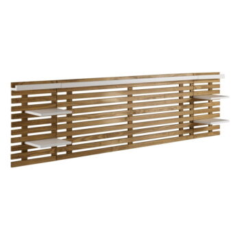 Biele/prírodné čelo postele z borovicového dreva 240x62 cm Nidra - Marckeric - Image 2
