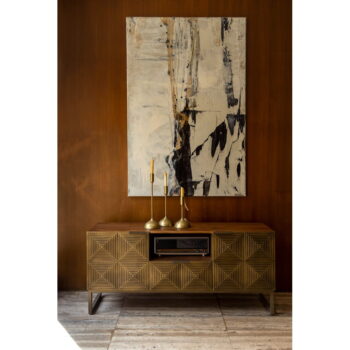 TV stolík z mangového dreva v zlatej farbe 40x60 cm Volan – Dutchbone - Image 4