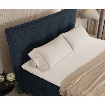 Tmavomodrá boxspring posteľ s úložným priestorom 180x200 cm Sinai – Maison de Rêve - Image 10