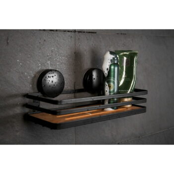 Čierna kúpeľňová polica Wenko Alba – Obrázok 3