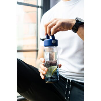 Modrá sklenená fľaša 350 ml Fuori – Vialli Design - Image 8