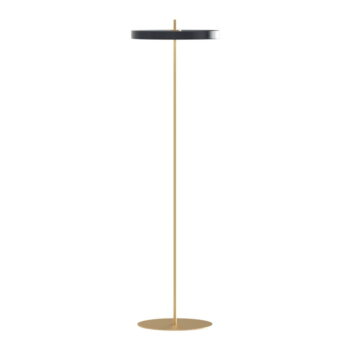 Antracitovosivá LED stojacia lampa so stmievačom s kovovým tienidlom (výška  151 cm) Asteria Floor – UMAGE