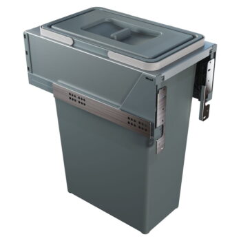 Sivý vstavaný plastový odpadkový kôš 35 l Block 2.0 – Elletipi – Obrázok 4