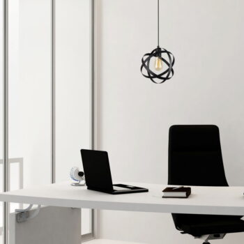 Čierne kovové závesné svietidlo Lama – Squid Lighting - Image 4
