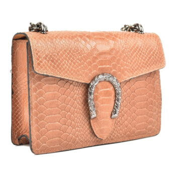 Koňakovohnedá kožená listová kabelka Renata Corsi Fiona – Obrázok 3