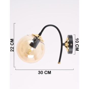 Čierne nástenné svietidlo ø 15 cm Yoyo – Squid Lighting - Image 3