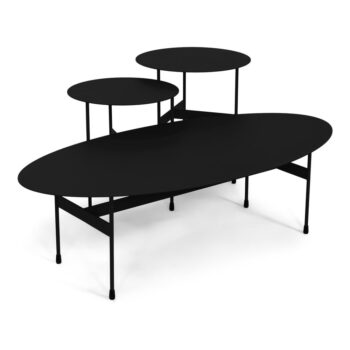 Čierny kovový konferenčný stolík 39x120 cm Mira – Spinder Design - Image 4