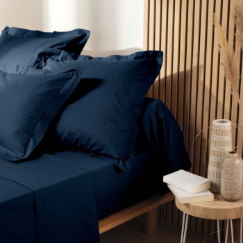 Tmavomodrá napínacia plachta z Bio bavlny 140x190 cm Biolina – douceur d'intérieur – Obrázok 2