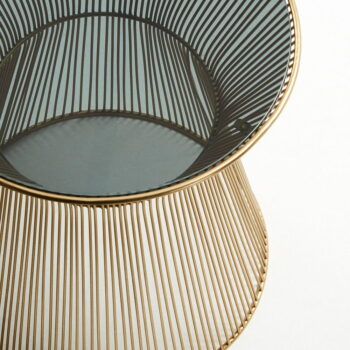 Okrúhly odkladací stolík so sklenenou doskou ø 40 cm Jolene – Kave Home - Image 2
