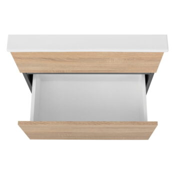 Závesná skrinka bez umývadla v dekore duba v prírodnej farbe 60x52 cm Wisla – Støraa - Image 8