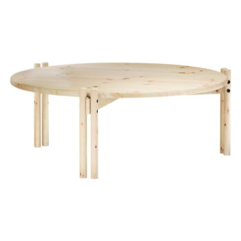 Okrúhly konferenčný stolík z borovicového dreva v prírodnej farbe ø 80 cm Sticks – Karup Design - Image 2