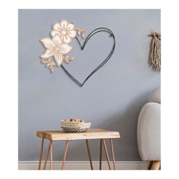 Kovová nástenná dekorácia 50x45 cm Heart – Mauro Ferretti – Obrázok 2