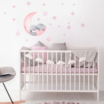 Ružové detské samolepky na stenu Ambiance Magic Cat – Obrázok 3