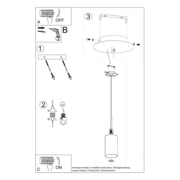 Biele závesné svietidlo s textilným tienidlom ø 15 cm Volta – Nice Lamps - Image 8