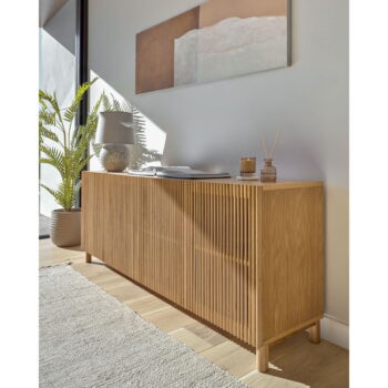 Nízka komoda v dekore duba v prírodnej farbe 180x72 cm Beyla – Kave Home - Image 6