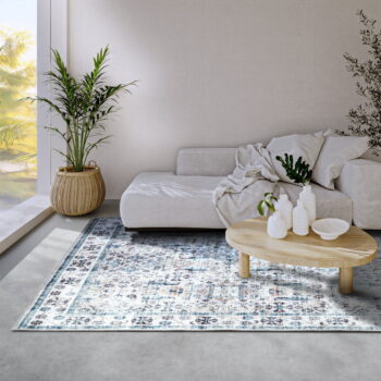 Svetlomodrý koberec 160x230 cm Saveh Cream Blue – Elle Decoration - Image 2