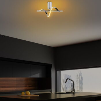 LED stropné svietidlo v striebornej farbe ø 7 cm Likma – Opviq lights - Image 3