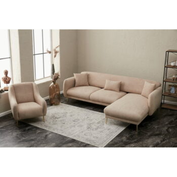 Béžová rozkladacia rohová pohovka (pravý roh) Simena – Balcab Home - Image 7
