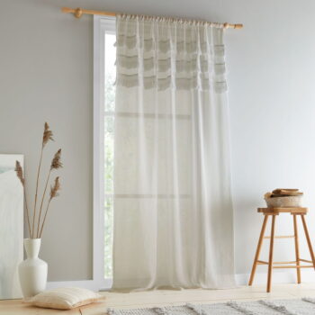 Béžová záclona 229x140 cm Izmir Tassel - Pineapple Elephant - Image 2