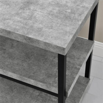 Sivý TV stolík v dekore betónu 160x64 cm Ashlar - Støraa – Obrázok 4