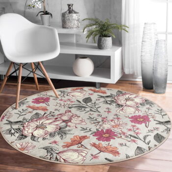 Prateľný okrúhly koberec vhodný pre robotické vysávače ø 100 cm Comfort – Mila Home - Image 5