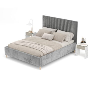 Sivá čalúnená dvojlôžková posteľ s úložným priestorom s roštom 180x200 cm Etero – Maison de Rêve - Image 11