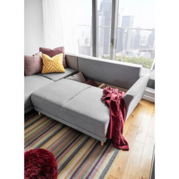 Svetlosivá rozkladacia rohová pohovka Miuform Lovely Annie, ľavý roh – Obrázok 10