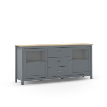 Zelená nízka komoda z borovicového dreva 180x80 cm Misti – Marckeric - Image 6
