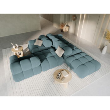 Zamatová pohovka v petrolejovej farbe 282 cm Bellis – Micadoni Home - Image 7