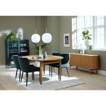 Zelená zamatová jedálenská stolička Ottowa – Unique Furniture – Obrázok 5