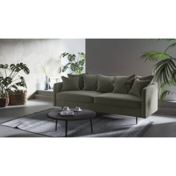 Sivá zamatová pohovka Ghado Esme, 214 cm – Obrázok 2