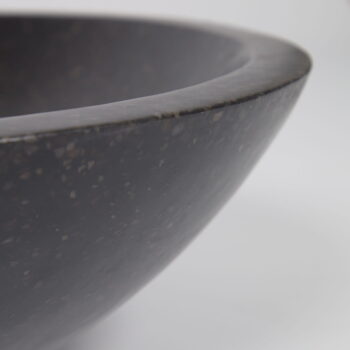 Čierne umývadlo z terrazzo Kave Home Sunday, ø 40 cm - Image 3
