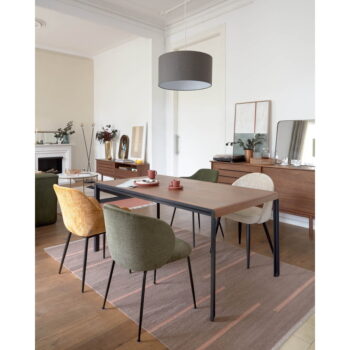Rozkladací jedálenský stôl s doskou z dubového dreva v prírodnej farbe 80x160 cm Nadyria – Kave Home - Image 4