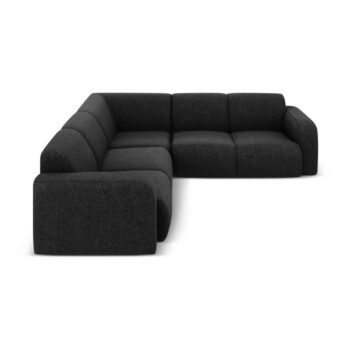 Čierna rohová pohovka (variabilná/do L) Molino – Micadoni Home