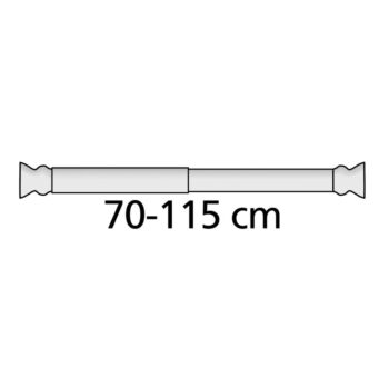 Biela teleskopická tyč na sprchový záves Wenko Shower Curtain Rod – Obrázok 3