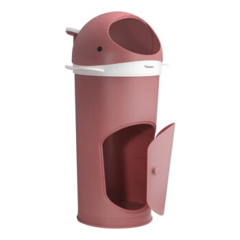 Tmavoružový plastový odpadkový kôš na plienky 25 l Whale – Kindsgut - Image 10