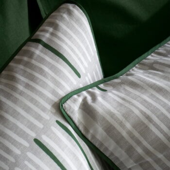 Zelené/sivé bavlnené obliečky na dvojlôžko 200x200 cm Camden Stripe – Content by Terence Conran - Image 4