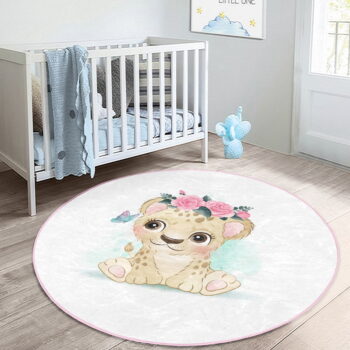 Biely detský koberec ø 120 cm Comfort – Mila Home - Image 5