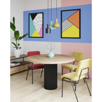 Okrúhly jedálenský stôl s doskou z dubového dreva ø 120 cm Flamingo – CustomForm - Image 10
