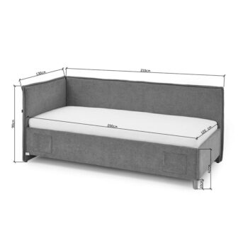 Sivá detská posteľ s úložným priestorom 120x200 cm Fun – Meise Möbel – Obrázok 5