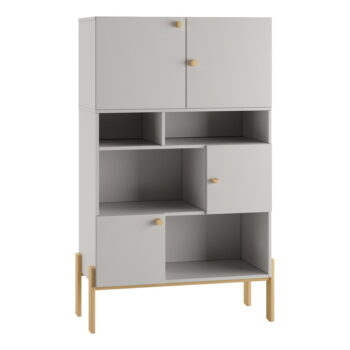 Svetlosivá detská knižnica 100x120 cm Cube - Pinio – Obrázok 8