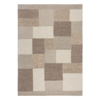 Béžový ručne tkaný koberec s prímesou vlny 120x170 cm Minerals Patchwork – Flair Rugs - Image 6