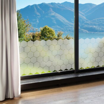 Súprava 50 matných nálepiek na sklo Ambiance Hexagon - Image 2