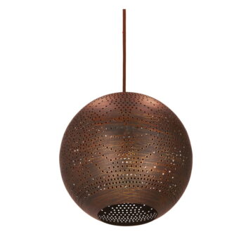 Koňakovohnedé závesné svietidlo s kovovým tienidlom Sfinks – Candellux Lighting - Image 6
