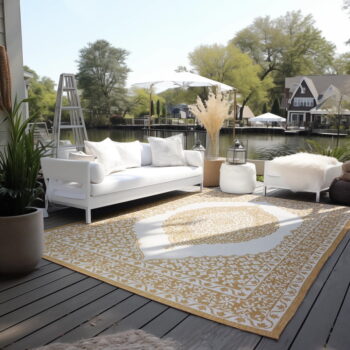 Okrovožlto-krémový vonkajší koberec 160x230 cm Gemini – Elle Decoration – Obrázok 4